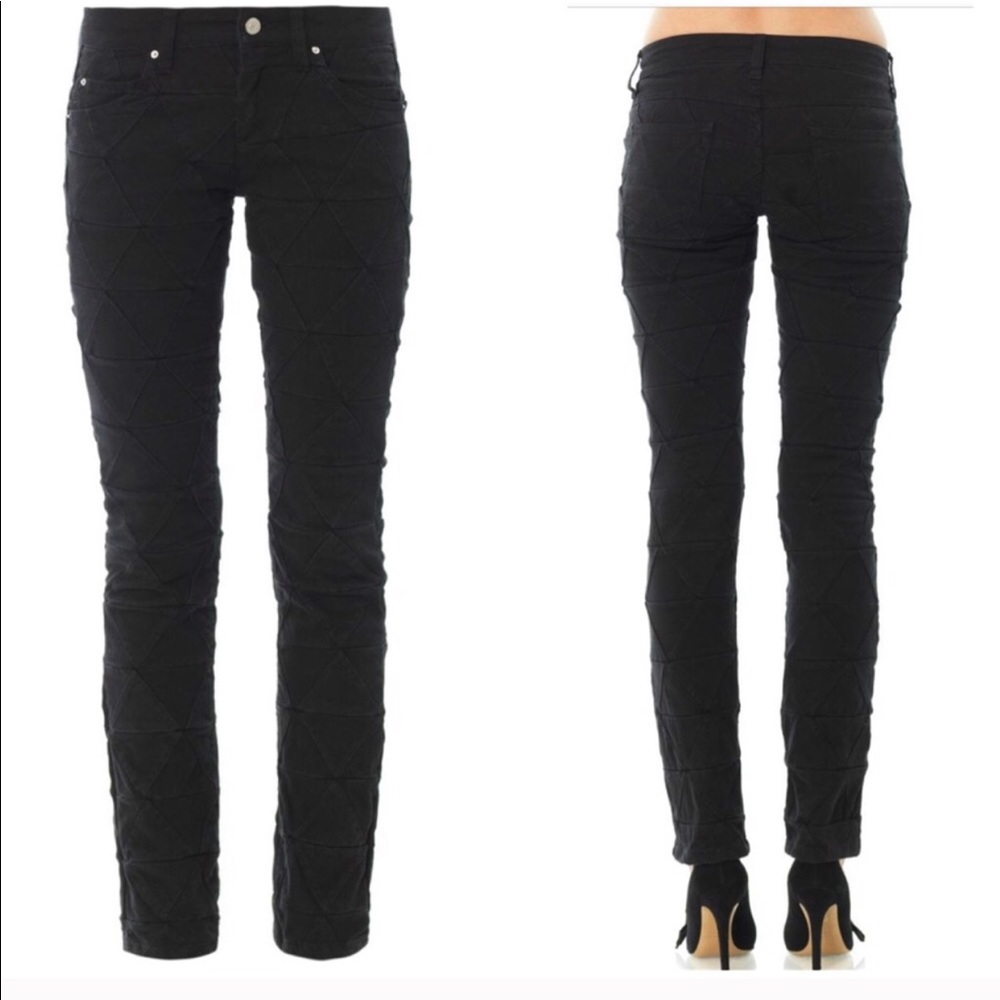 Isabel Marant Stanford Origami Patch Jeans Black 6